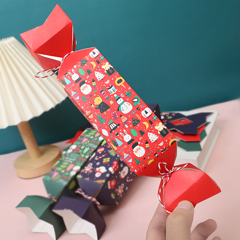 Papercraft Supply Ribbon - 12PCS Christmas Candy Box Craft Paper