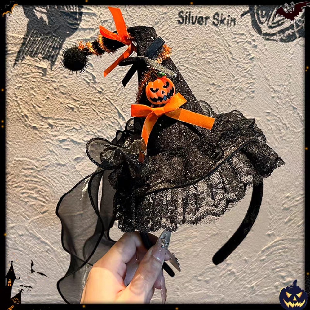 Party Hat Cone - Spider Halloween Witch Hat Headband Pumpkin