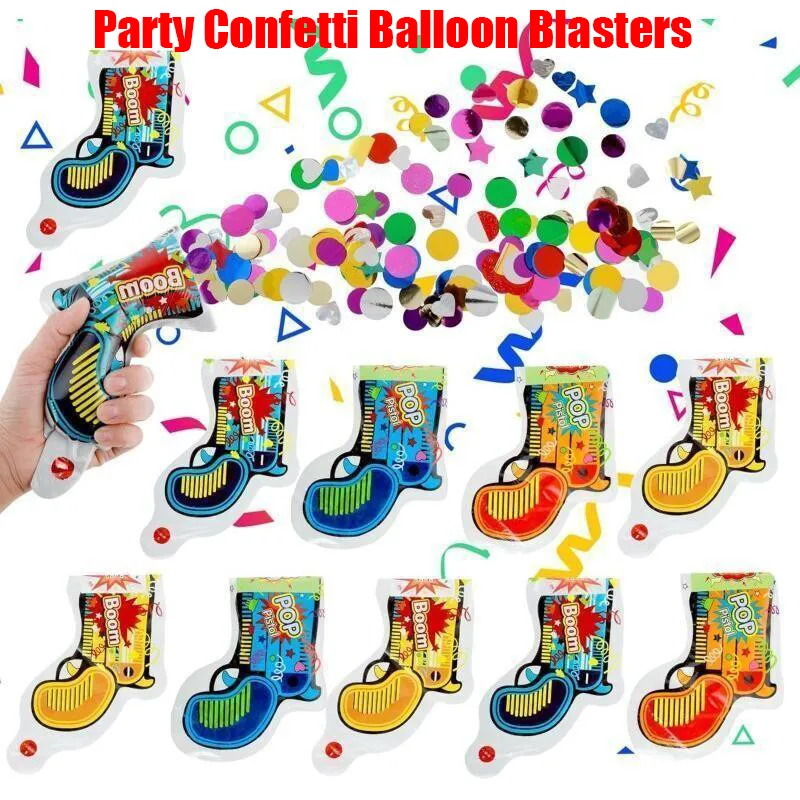 Confetti Cannon Tube - 10Pcs Inflatable Confetti Cannons, Party Confetti