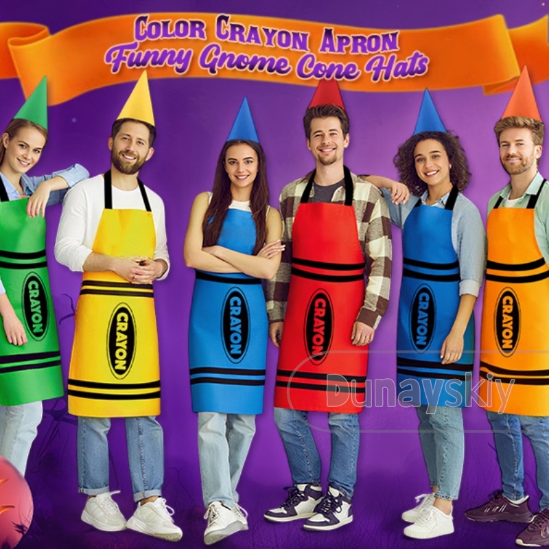 Party Hat Cone - Adult Crayon Costume Hat & Matching