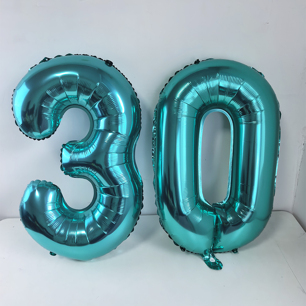 32inch Teal Blue Number 18 Bal - огляд і ціна Balloon Pump Hand