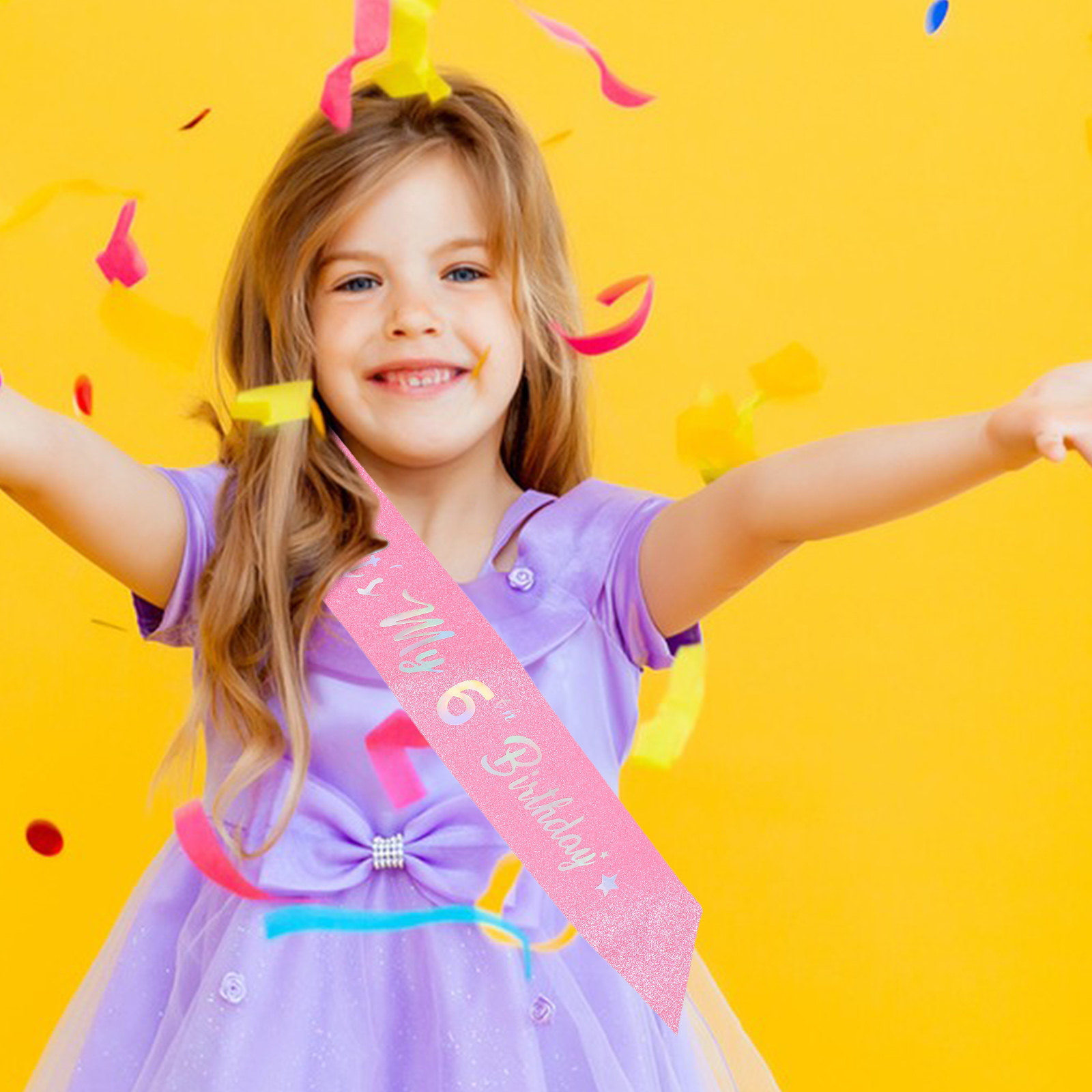 Pink Glitter Birthday Sash 5 P - огляд і ціна Birthday Sash Glitter