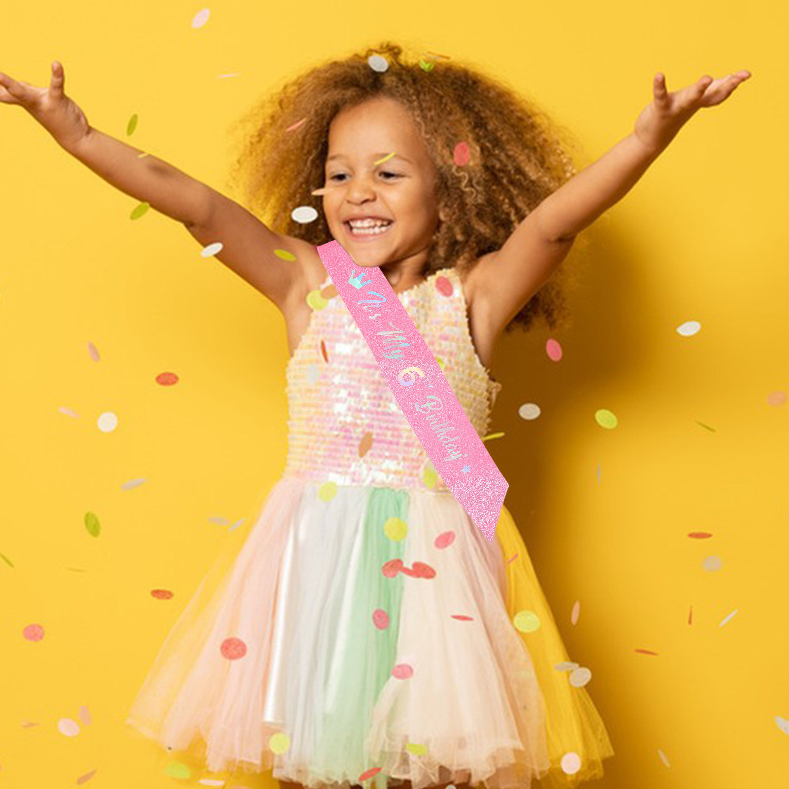 Pink Glitter Birthday Sash 5 P - огляд і ціна Birthday Sash Glitter