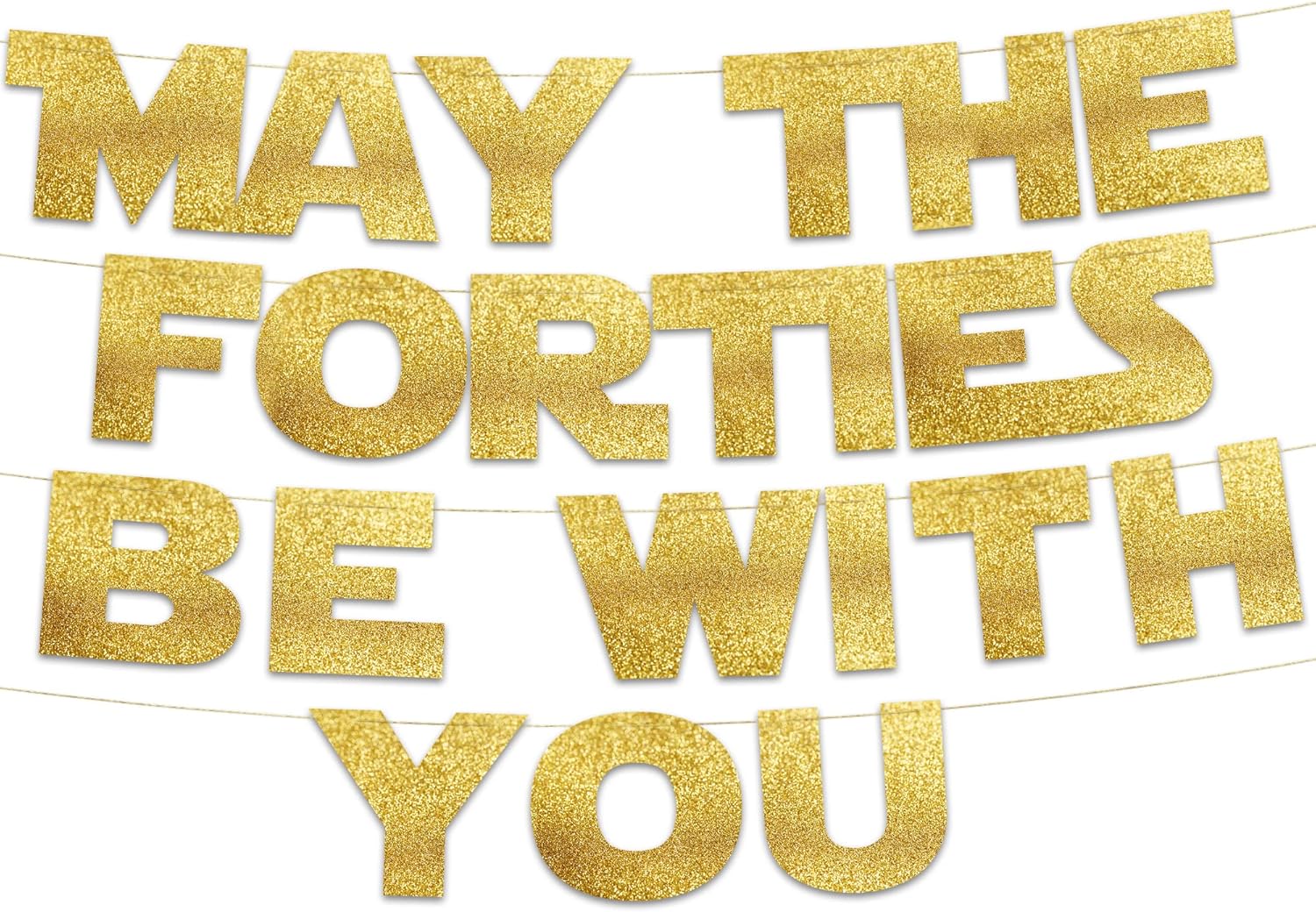 May The Forties Be With You Ba - огляд і ціна Party Banner Gold