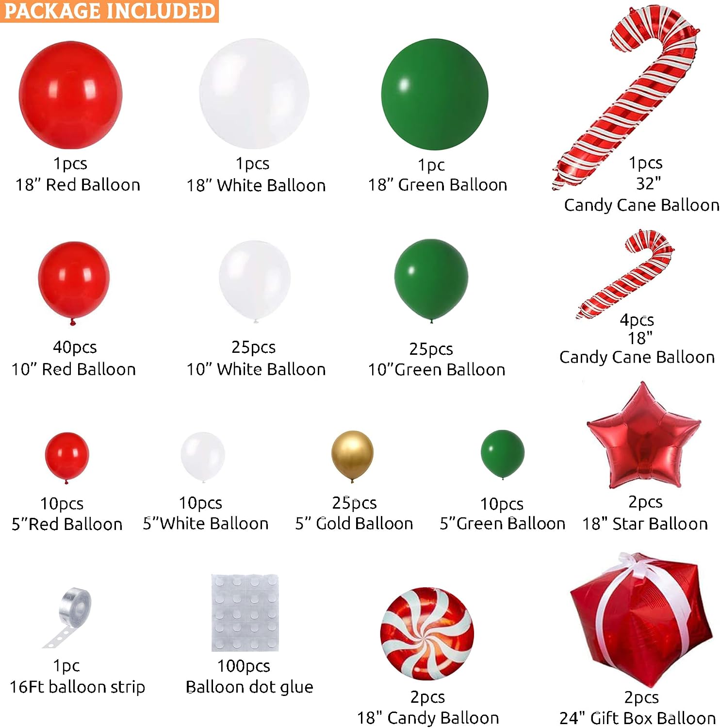 Christmas Balloon Arch Kit, 16 - огляд і ціна Balloon Arch Kit