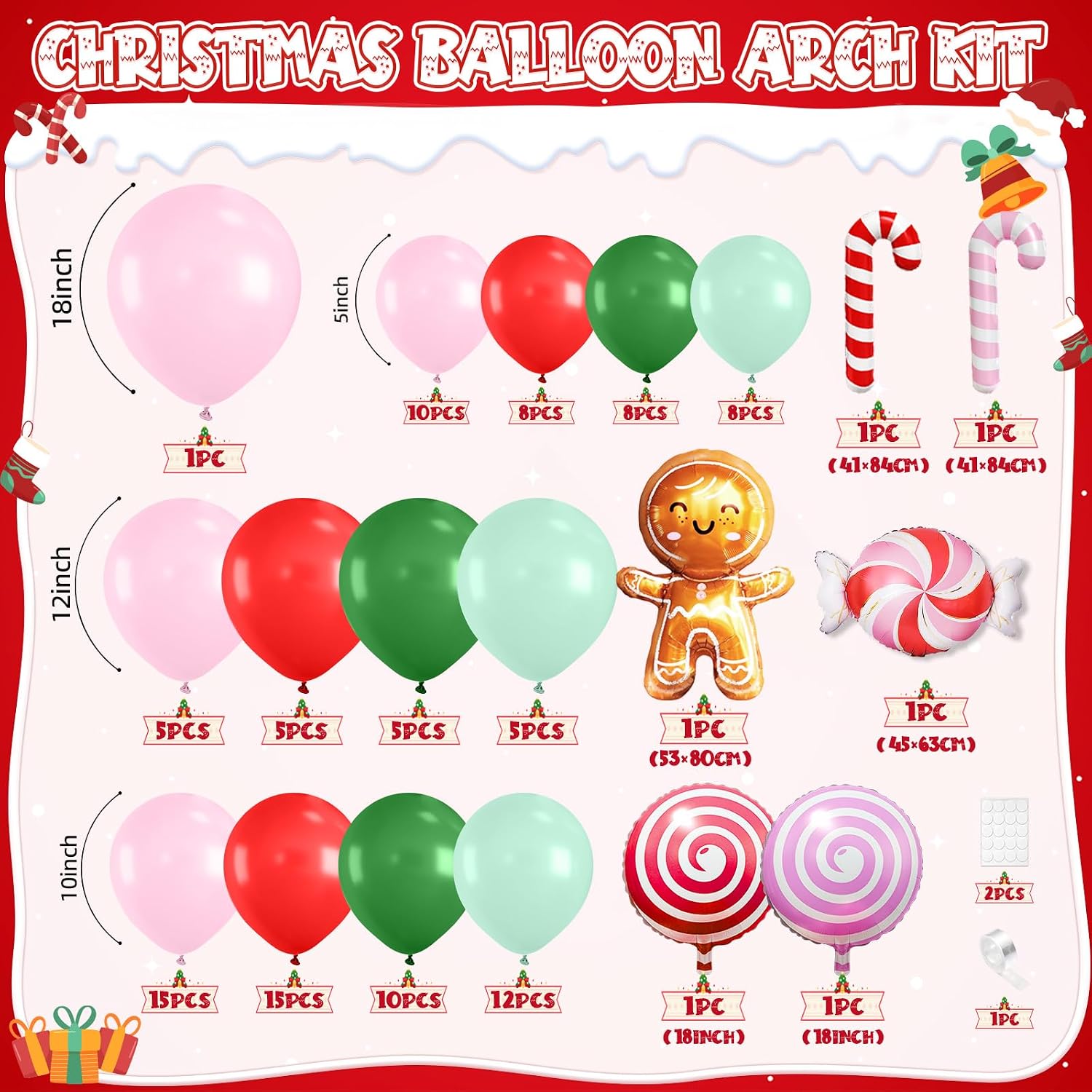 Christmas Balloon Garland Arch - огляд і ціна Balloon Arch Kit
