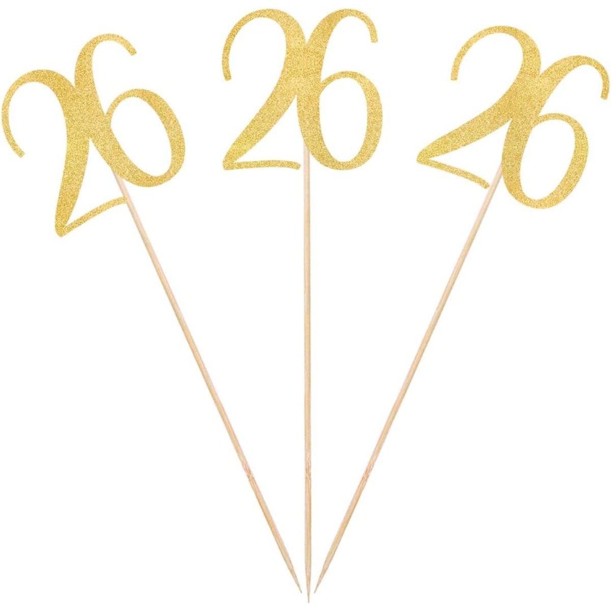 Gold Glitter 26th Birthday Cen - огляд і ціна Centerpiece Stick