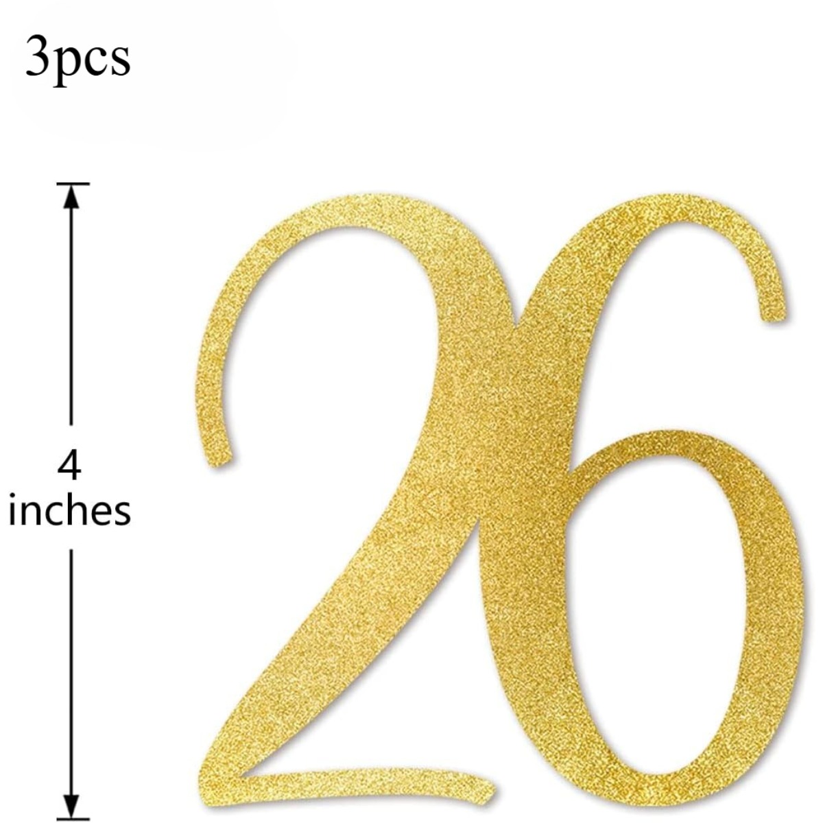 Gold Glitter 26th Birthday Cen - огляд і ціна Centerpiece Stick
